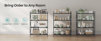 4 Tier Metal Storage Shelf With X Side Frames, 23.6 Inch Wide Rack - product photo 41