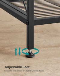 4 Tier Metal Storage Shelf With X Side Frames, 23.6 Inch Wide Rack - product photo 45