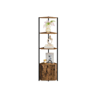 5 Tier Corner Shelving Unit With Cabinet Storage Shelf – product view 2 | Amaraloft