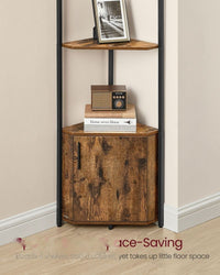 5 Tier Corner Shelving Unit With Cabinet Storage Shelf – product view 9 | Amaraloft
