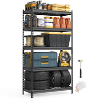 5 Tier Heavy Duty Garage Shelving, 2200 lb Capacity Boltless Rack - product photo 02