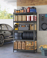 5 Tier Heavy Duty Garage Shelving, 2200 lb Capacity Boltless Rack - product photo 04
