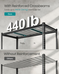 5 Tier Heavy Duty Garage Shelving, 2200 lb Capacity Boltless Rack - product photo 14
