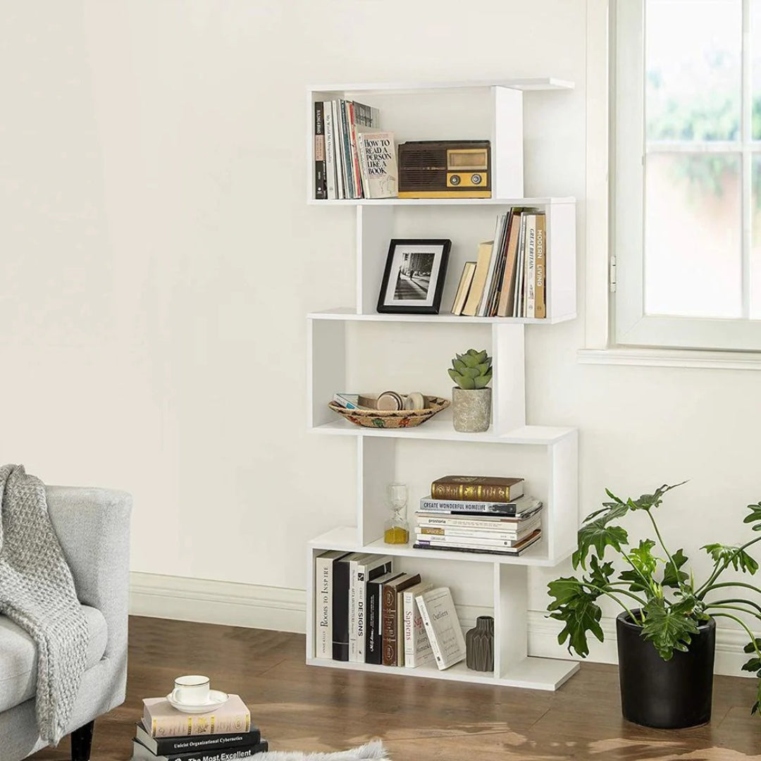 5 Tier Wooden Bookcase Storage Shelf Freestanding – product view 5 | Amaraloft