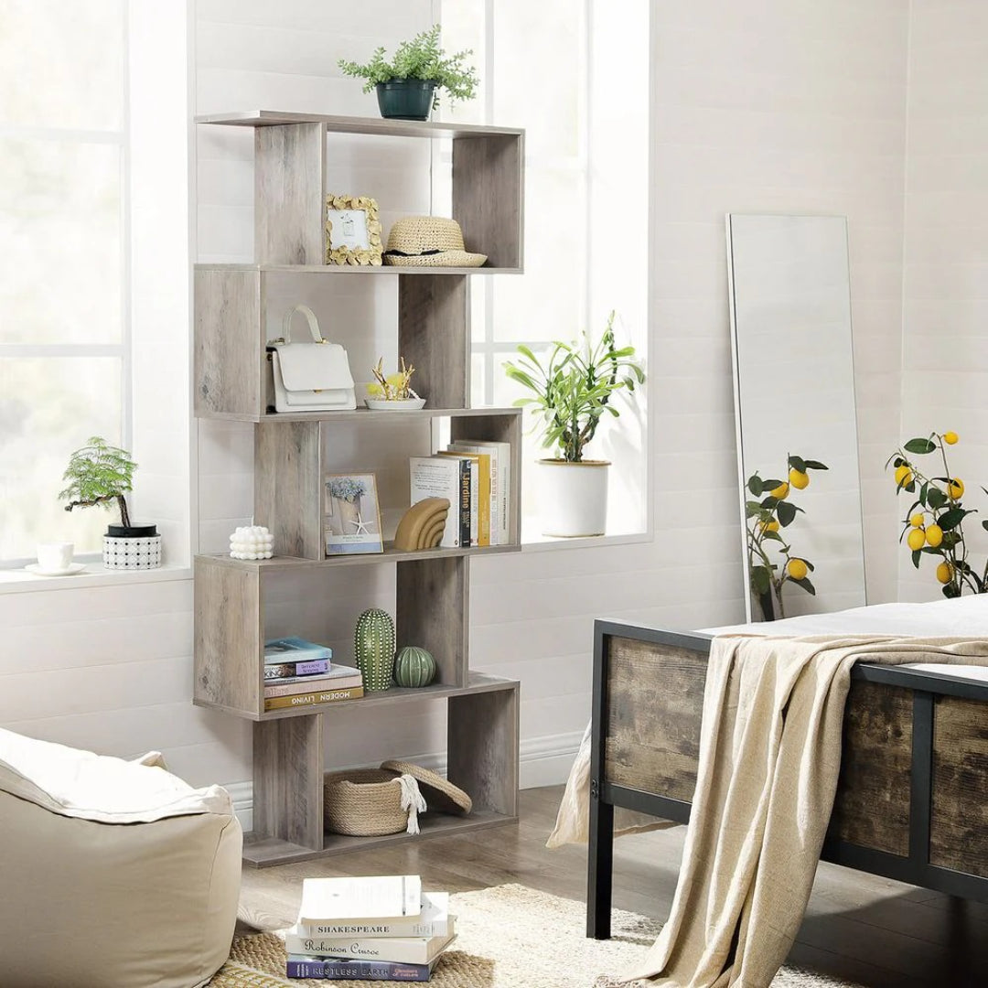 5 Tier Wooden Bookcase Storage Shelf Freestanding – product view 15 | Amaraloft