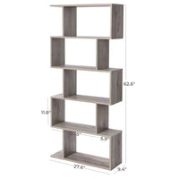5 Tier Wooden Bookcase Storage Shelf Freestanding – product view 18 | Amaraloft