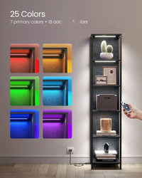6 Tier LED Bookshelf With Dimmable Lights – product view 4 | Amaraloft