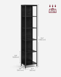6 Tier LED Bookshelf With Dimmable Lights – product view 6 | Amaraloft