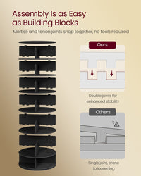 7 Tier Rotating Shoe Rack Tower, 360 Degree Free Standing Organizer - product photo 20