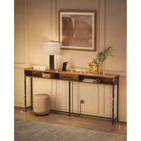 70-Inch Console Table with Charging Station and Storage Shelves – product view 5 | Amaraloft