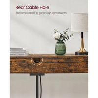 70-Inch Console Table with Charging Station and Storage Shelves – product view 9 | Amaraloft