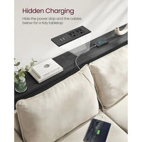 70-Inch Console Table with Charging Station and Storage Shelves – product view 14 | Amaraloft