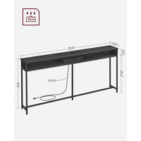 70-Inch Console Table with Charging Station and Storage Shelves – product view 16 | Amaraloft