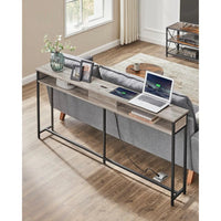 70-Inch Console Table with Charging Station and Storage Shelves – product view 19 | Amaraloft