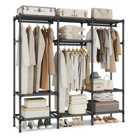 74.8” High Clothes Rack With Hanging Rails - product photo 07