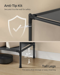 74.8” High Clothes Rack With Hanging Rails - product photo 12
