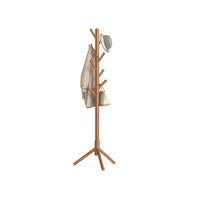 Solid Wood Coat Rack With 8 Hooks – product view 2 | Amaraloft