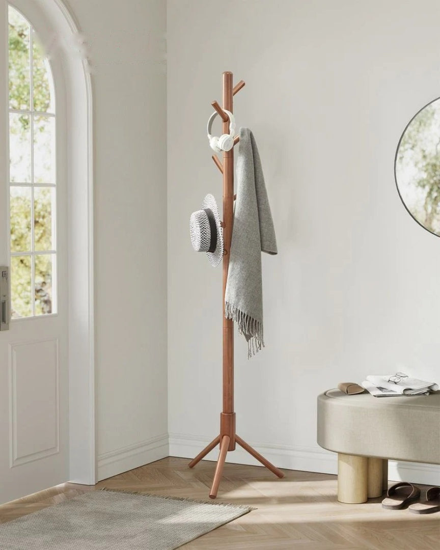 Solid Wood Coat Rack With 8 Hooks – product view 8 | Amaraloft
