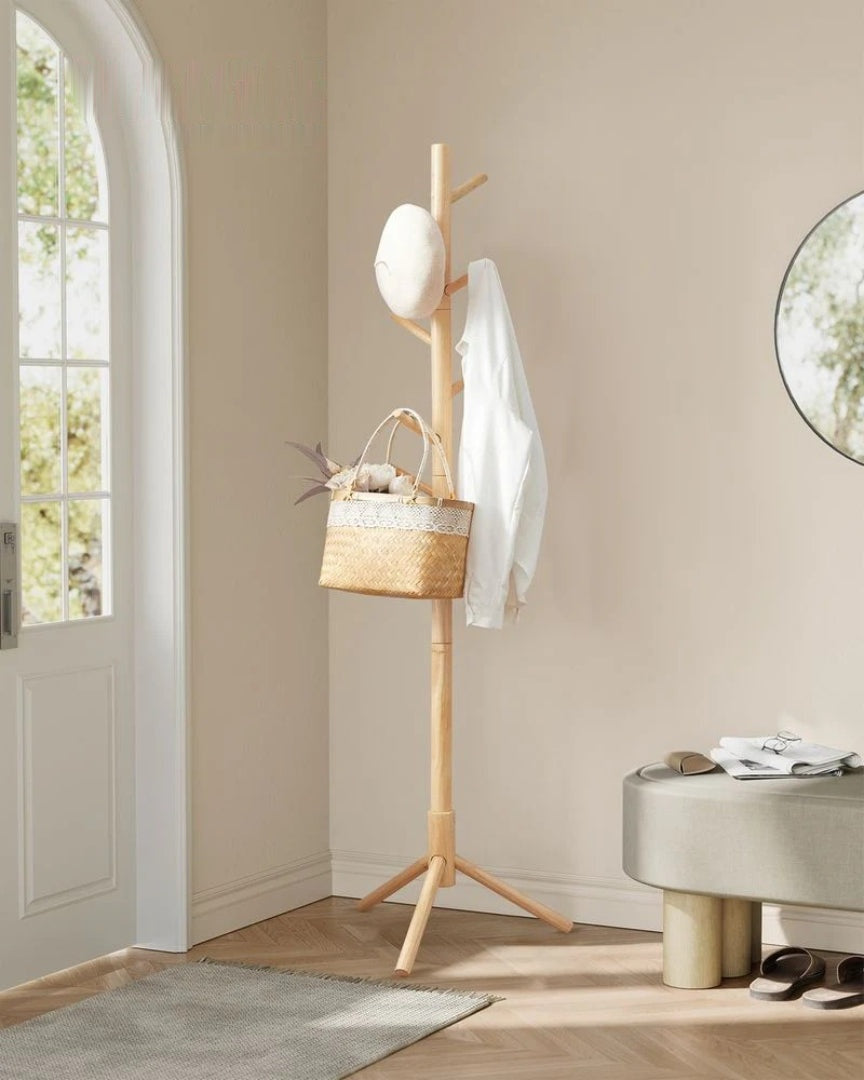 Solid Wood Coat Rack With 8 Hooks – product view 16 | Amaraloft
