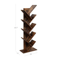 9 Tier Tree Bookshelf Space Saving Bookcase Storage Shelf – product view 13 | Amaraloft