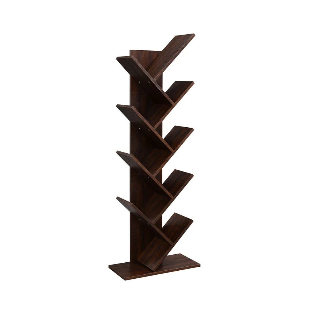 9 Tier Tree Bookshelf Space Saving Bookcase Storage Shelf – product view 17 | Amaraloft