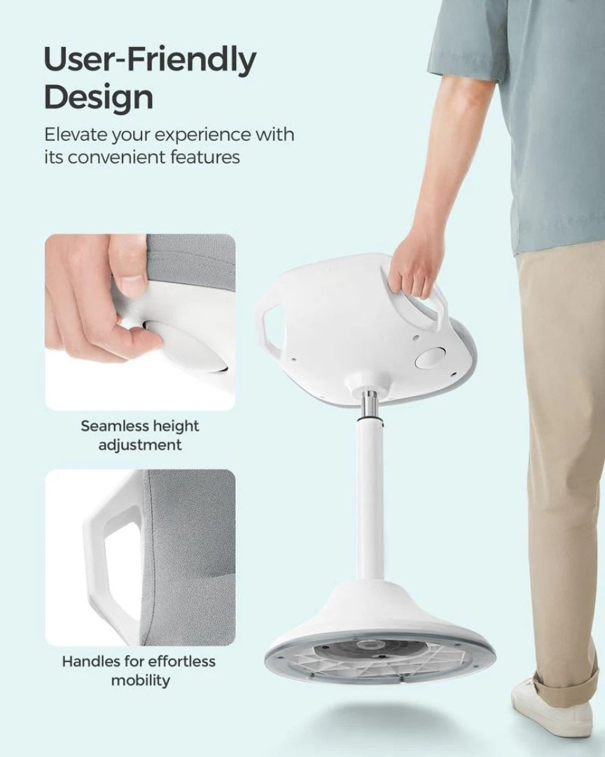 Adjustable Standing Desk Chair With Wobble Base – product view 9 | Amaraloft