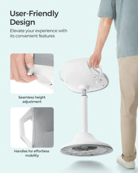 Adjustable Standing Desk Chair With Wobble Base – product view 9 | Amaraloft