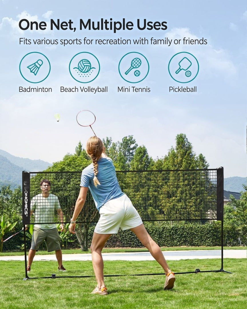 Badminton Net Portable Adjustable Height 35.4-61in Set – product view 3 | Amaraloft