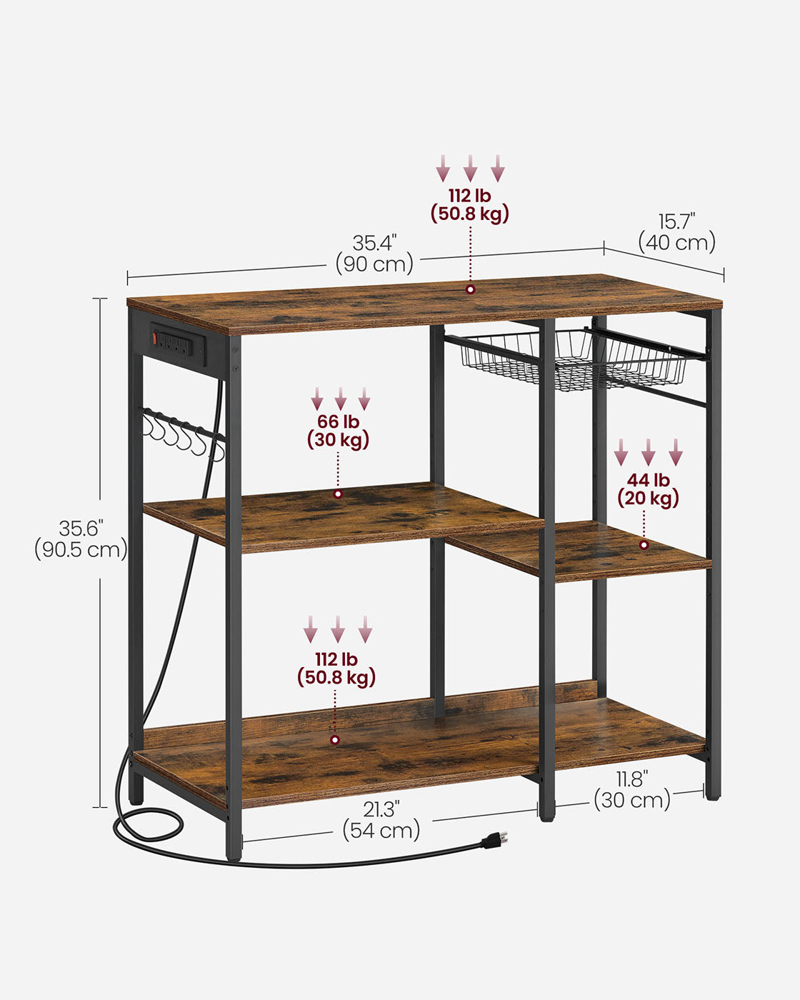 Baker's Rack With Charging Station - product photo 43