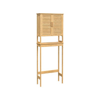 Bamboo Over Toilet Storage Cabinet With Doors And Shelf – product view 2 | Amaraloft