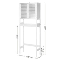 Bamboo Over Toilet Storage Cabinet With Doors And Shelf – product view 7 | Amaraloft