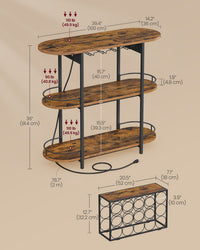 Bar Cabinet With LED Lights And Power Outlets - product photo 21