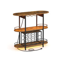 Bar Cabinet With LED Lights And Power Outlets - product photo 24