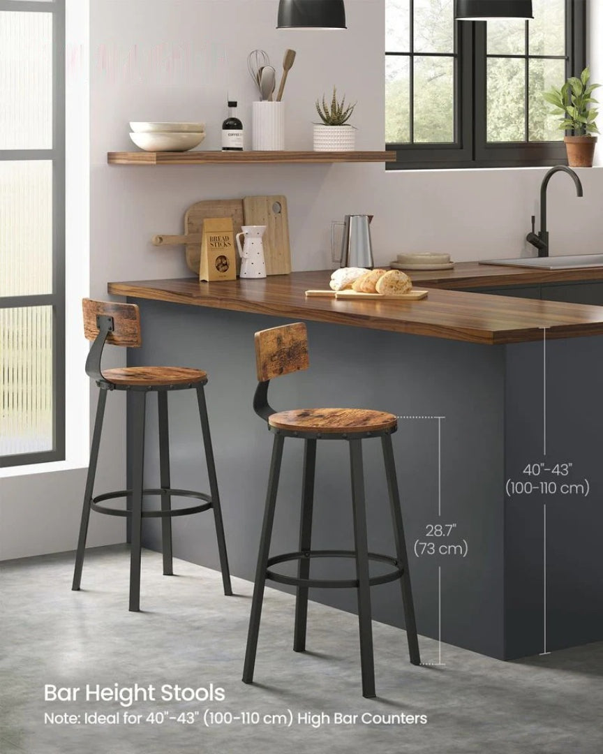 Bar Height Bar Stools with Backrest – product view 6 | Amaraloft