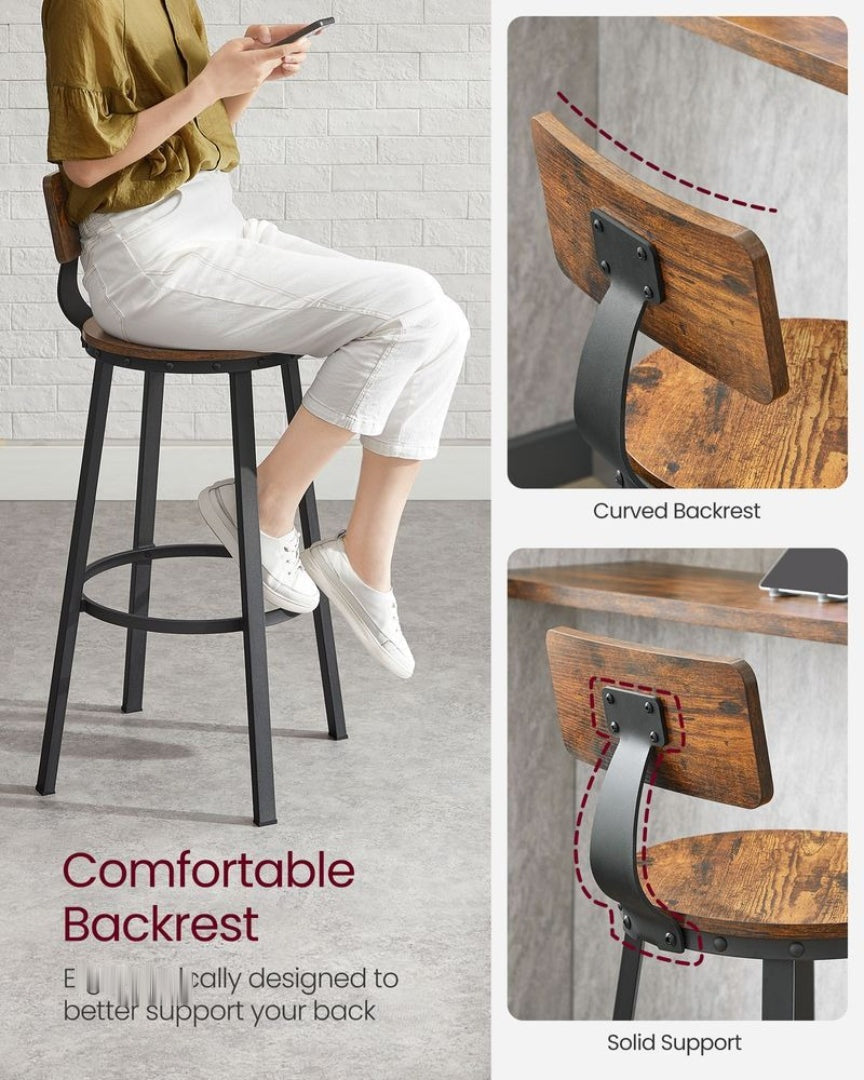 Bar Height Bar Stools with Backrest – product view 8 | Amaraloft
