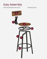 Bar Height Bar Stools with Backrest – product view 13 | Amaraloft