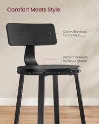 Bar Height Bar Stools with Backrest – product view 26 | Amaraloft