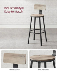 Bar Height Bar Stools with Backrest – product view 35 | Amaraloft