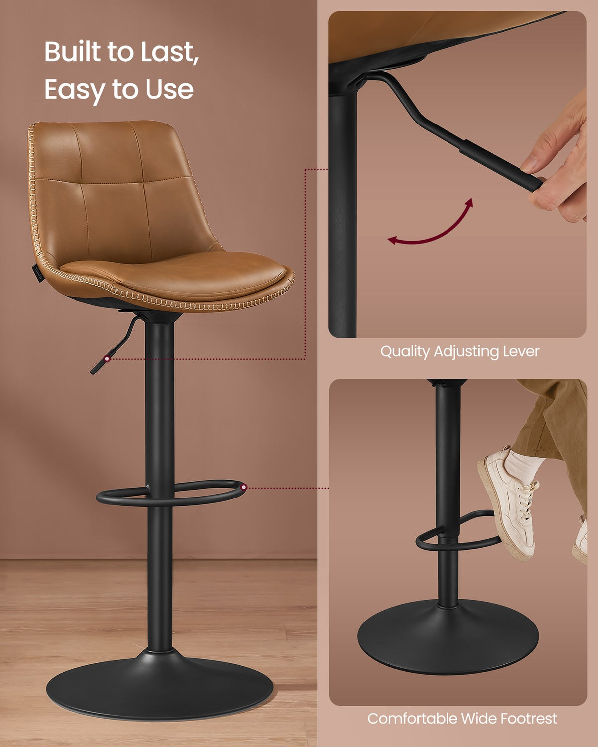 Bar Stools, Swivel Bar Chairs - product photo 06