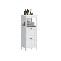 Bathroom Floor Cabinet With 2 Drawers Slim Storage 35in High – product view 1 | Amaraloft