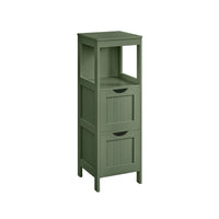 Bathroom Floor Cabinet With 2 Drawers Slim Storage 35in High – product view 4 | Amaraloft