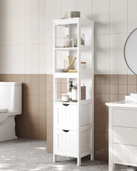 Bathroom Floor Cabinet With 2 Removable Drawers 55.7in High – product view 3 | Amaraloft