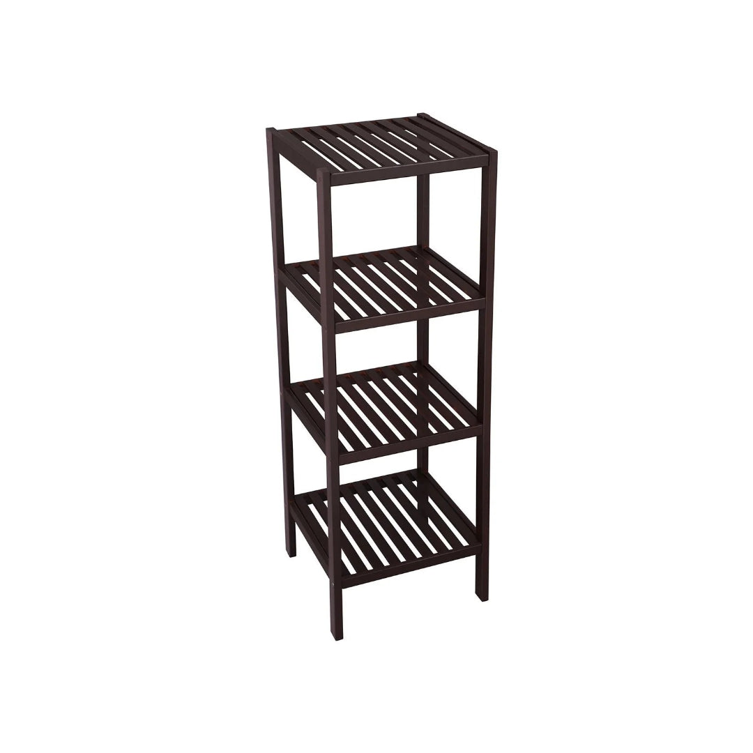 Bathroom Shelf 4-Tier Bamboo Storage Rack 38.6in High – product view 3 | Amaraloft