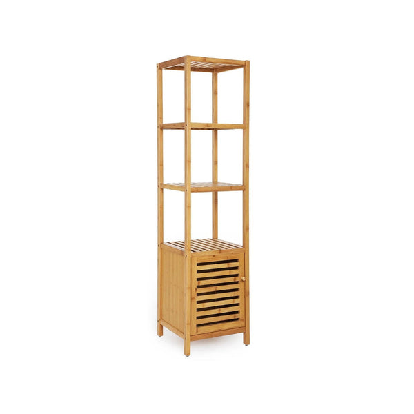Bathroom Storage Cabinet 4-Tier Bamboo Floor Cabinet 55.5in High – product view 1 | Amaraloft