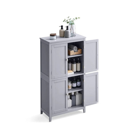 Bathroom Storage Cabinet Floor Cabinet 4 Doors Adjustable Shelves – product view 1 | Amaraloft