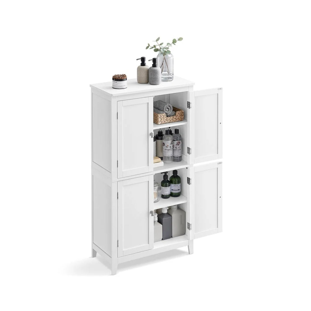 Bathroom Storage Cabinet Floor Cabinet 4 Doors Adjustable Shelves – product view 2 | Amaraloft