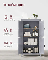 Bathroom Storage Cabinet Floor Cabinet 4 Doors Adjustable Shelves – product view 7 | Amaraloft