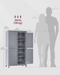 Bathroom Storage Cabinet Floor Cabinet 4 Doors Adjustable Shelves – product view 11 | Amaraloft