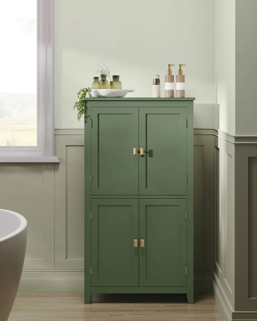 Bathroom Storage Cabinet Floor Cabinet 4 Doors Adjustable Shelves – product view 14 | Amaraloft