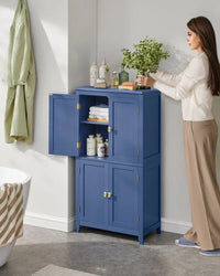 Bathroom Storage Cabinet Floor Cabinet 4 Doors Adjustable Shelves – product view 17 | Amaraloft